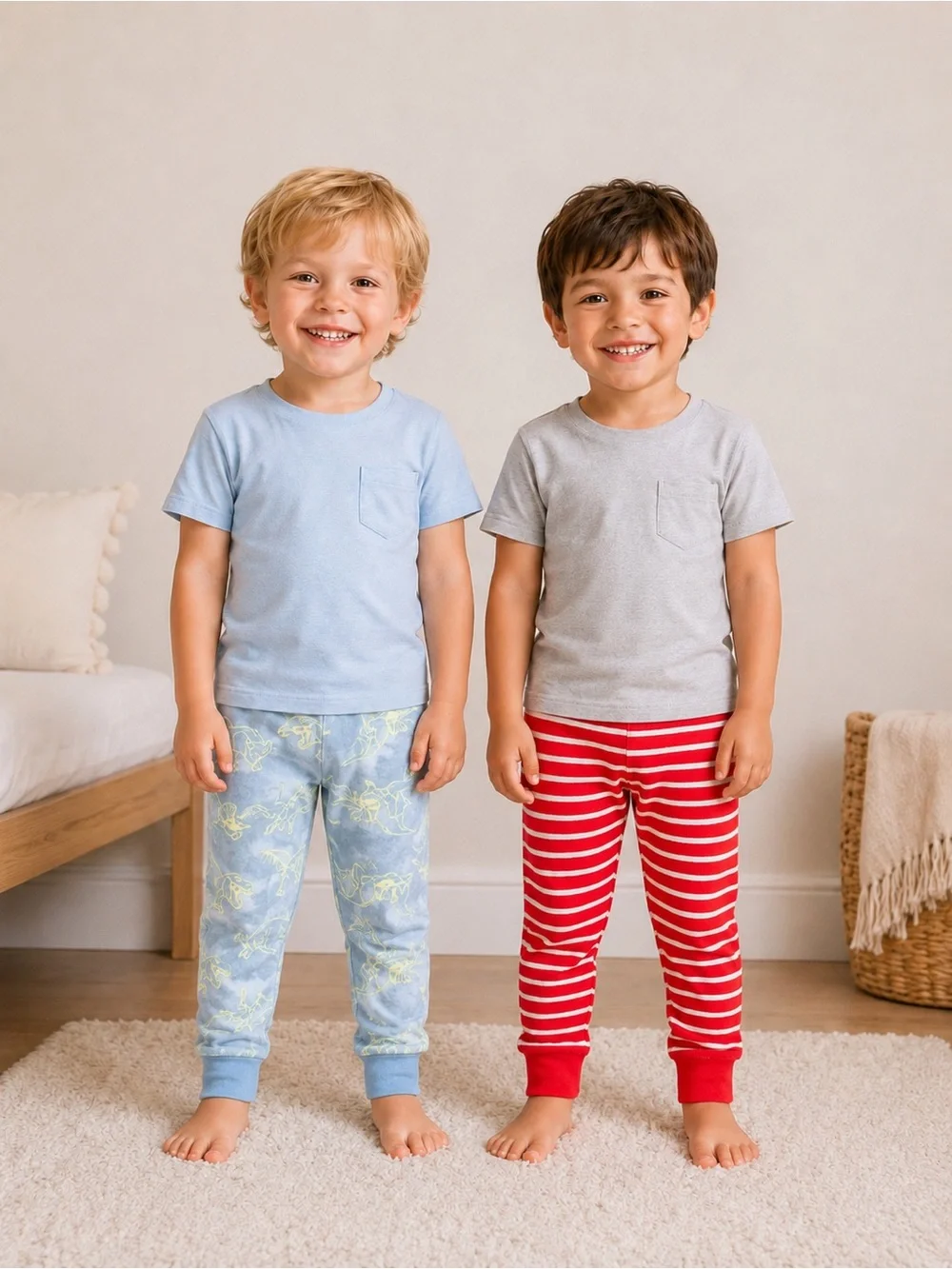 FINAL SALE Old Navy 100% Cotton PJ Pants 2-PACK Tie Dye Dino & Candy Cane